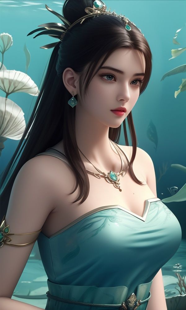 (,1girl, ,best quality, )<lora:337-DA-仙武传-姬凝霜:0.6>,, ,masterpiece, ((((, solo,  , ,solo focus, seaweed,underwater, )))) ,ultra realistic 8k cg, flawless, clean, masterpiece, professional artwork, famous artwork, cinematic lighting, cinematic bloom, perfect face, beautiful face, (( , )),, dreamlike, unreal, science fiction, luxury, jewelry, diamond, gold, pearl, gem, sapphire, ruby, emerald, intricate detail, delicate pattern, charming, alluring, seductive, erotic, enchanting, hair ornament, necklace, earrings, bracelet, armlet,halo,