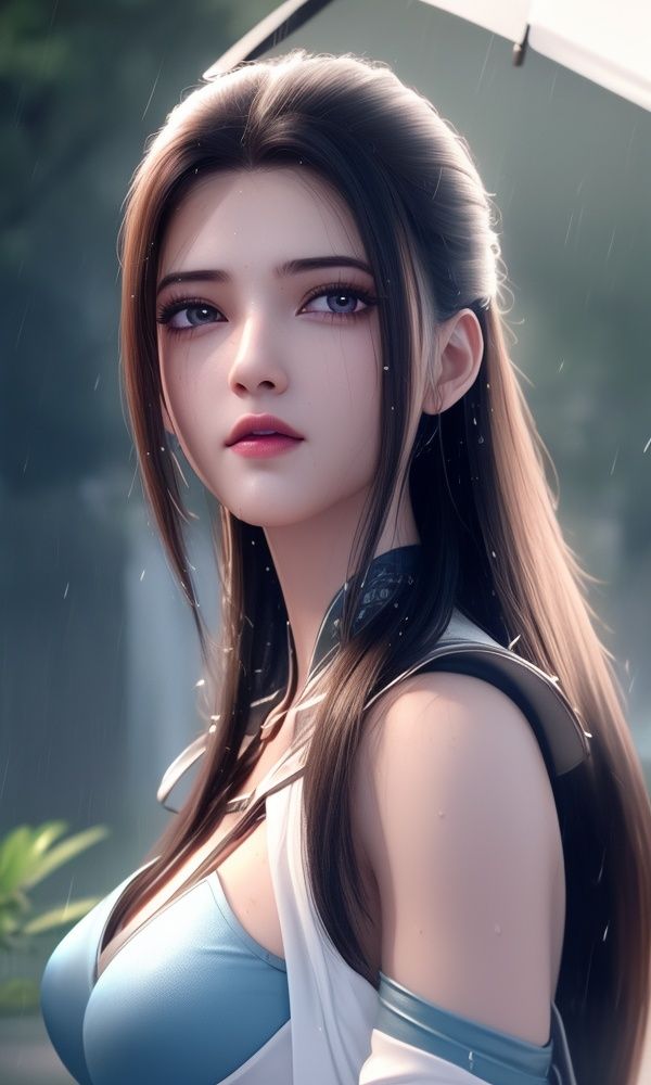 (,1girl, ,best quality, )<lora:337-DA-仙武传-姬凝霜:0.6>,, ,masterpiece, (( , )),, realistic,science fiction,mole, ultra realistic 8k cg, ,tamari \(flawless\),     ,building, bare_shoulders, eyelashes,magic,hydrokinesis,sweat, wet, rain, ,       (()), (),