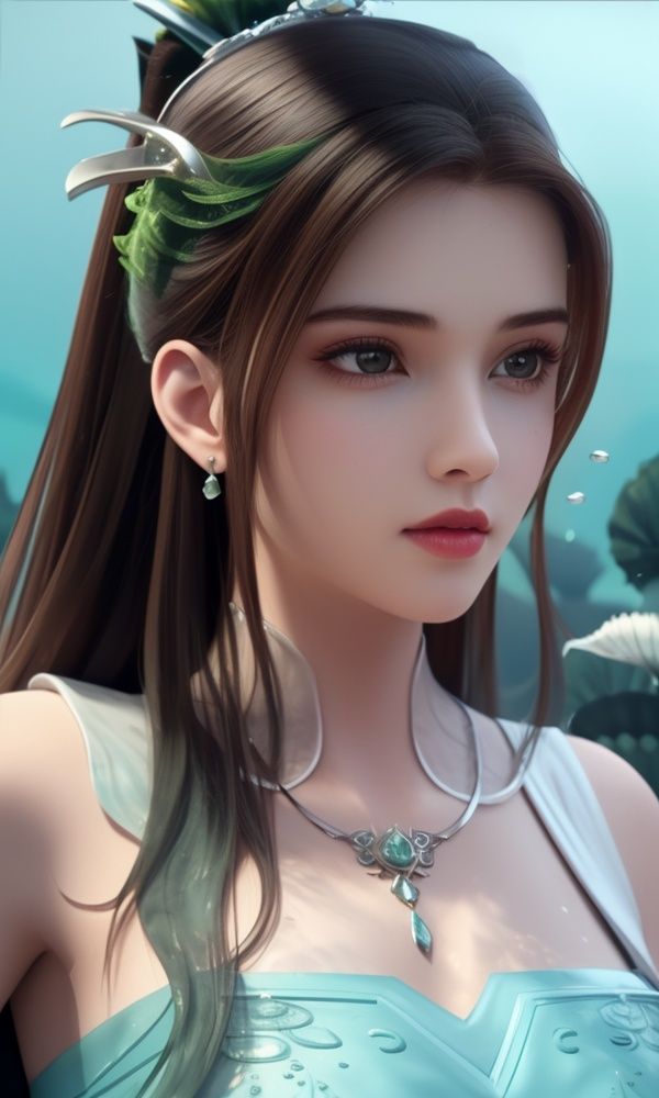 (,1girl, ,best quality, )<lora:337-DA-仙武传-姬凝霜:0.6>,, ,masterpiece, ((((, solo,  , ,solo focus, seaweed,underwater, )))) ,ultra realistic 8k cg, flawless, clean, masterpiece, professional artwork, famous artwork, cinematic lighting, cinematic bloom, perfect face, beautiful face, (( , )),, dreamlike, unreal, science fiction, luxury, jewelry, diamond, gold, pearl, gem, sapphire, ruby, emerald, intricate detail, delicate pattern, charming, alluring, seductive, erotic, enchanting, hair ornament, necklace, earrings, bracelet, armlet,halo,
