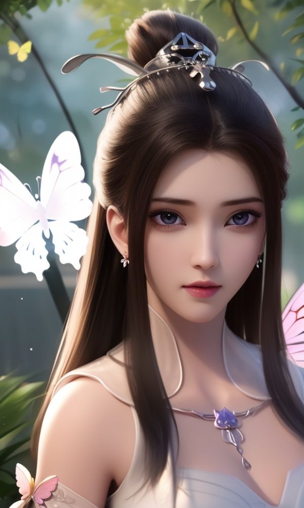 (,1girl, ,best quality, )<lora:337-DA-仙武传-姬凝霜:0.7>,best quality,masterpiece,highres,cg,1girl, solo,, wet skin,long sleeves,(cleavage,(pink butterfly Texture:1.1),crystals), long hair,jewelry, outdoors, earrings heels,fairy, photo background,chinese architecture, water, brown hair, hair ornaments,day, quality, face, standing, (Beautiful and detailed eye description), (Beautiful and detailed facial depiction), lighting,Photograph,high resolution,4k,8k,Bokeh,