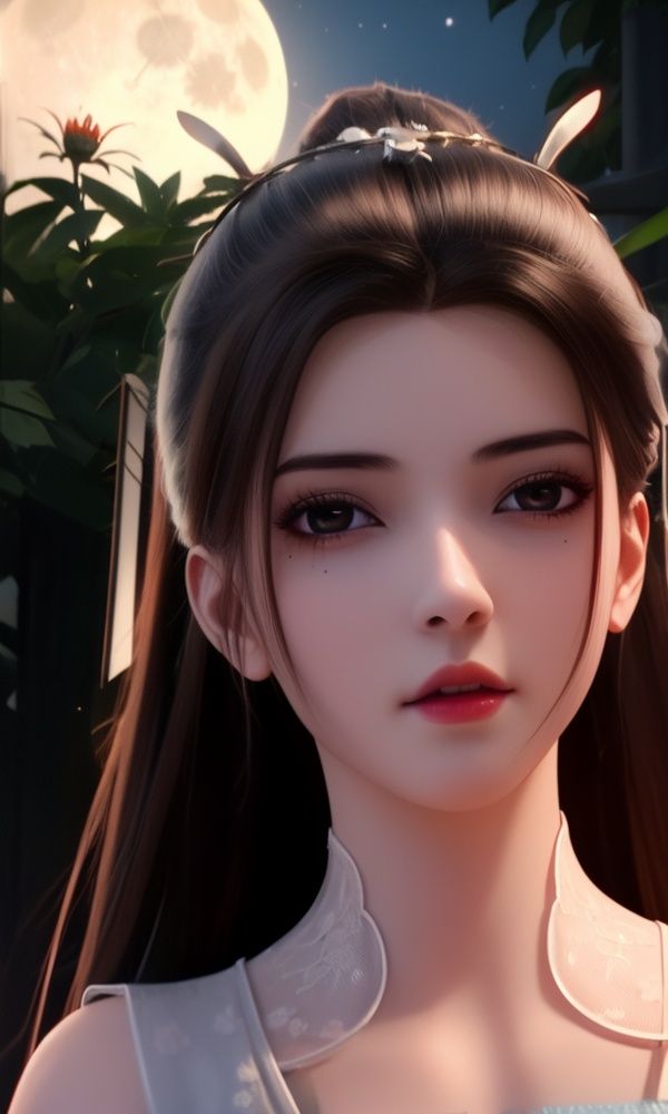 (,1girl, ,best quality, )<lora:337-DA-仙武传-姬凝霜:0.7>,, ,masterpiece, (( , )),, realistic,science fiction,mole, ultra realistic 8k cg, ,tamari \(flawless\),     ,spider lily,full moon (()), (),