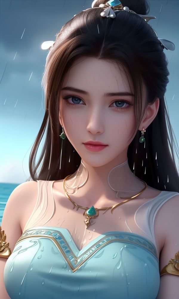 (,1girl, ,best quality, )<lora:337-DA-仙武传-姬凝霜:0.6>,, ,masterpiece((((1girl, solo,  , ,solo focus, wet,sweat, ocean,rain, water drop, )))) (, , sweatdrop, flying sweatdrops, sweating profusely,colorful drop \(module\), ) ,ultra realistic 8k cg, flawless, clean, masterpiece, professional artwork, famous artwork, cinematic lighting, cinematic bloom, perfect face, beautiful face, (( , )),, dreamlike, unreal, science fiction, luxury, jewelry, diamond, gold, pearl, gem, sapphire, ruby, emerald, intricate detail, delicate pattern, charming, alluring, seductive, erotic, enchanting, hair ornament, necklace, earrings, bracelet, armlet,halo,(()), (),