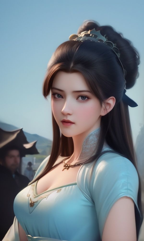 (,1girl, ,best quality, )<lora:337-DA-仙武传-姬凝霜:0.7>,, ,masterpiece,realistic photo, 1 girl, masterpiece, rococo, highest quality, high quality,   , cute, (__camAngles__:1.0),highres,   , by Jeremy Lipking, by Antonio J. Manzanedo,solid blue background.       (()), (),