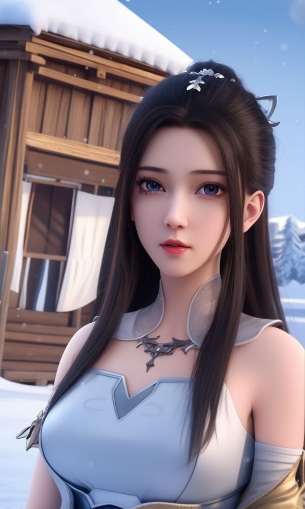 (,1girl, ,best quality, )<lora:337-DA-仙武传-姬凝霜:0.7>,masterpiece, (( , )),, realistic,science fiction,mole, ultra realistic 8k cg, ,tamari \(flawless\),     ,outdoors,  (()), (), ,, snow, snowing,