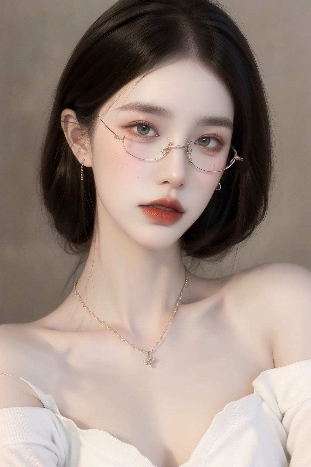 A girl,  long white hair,  flowing hair on Tensor.Art