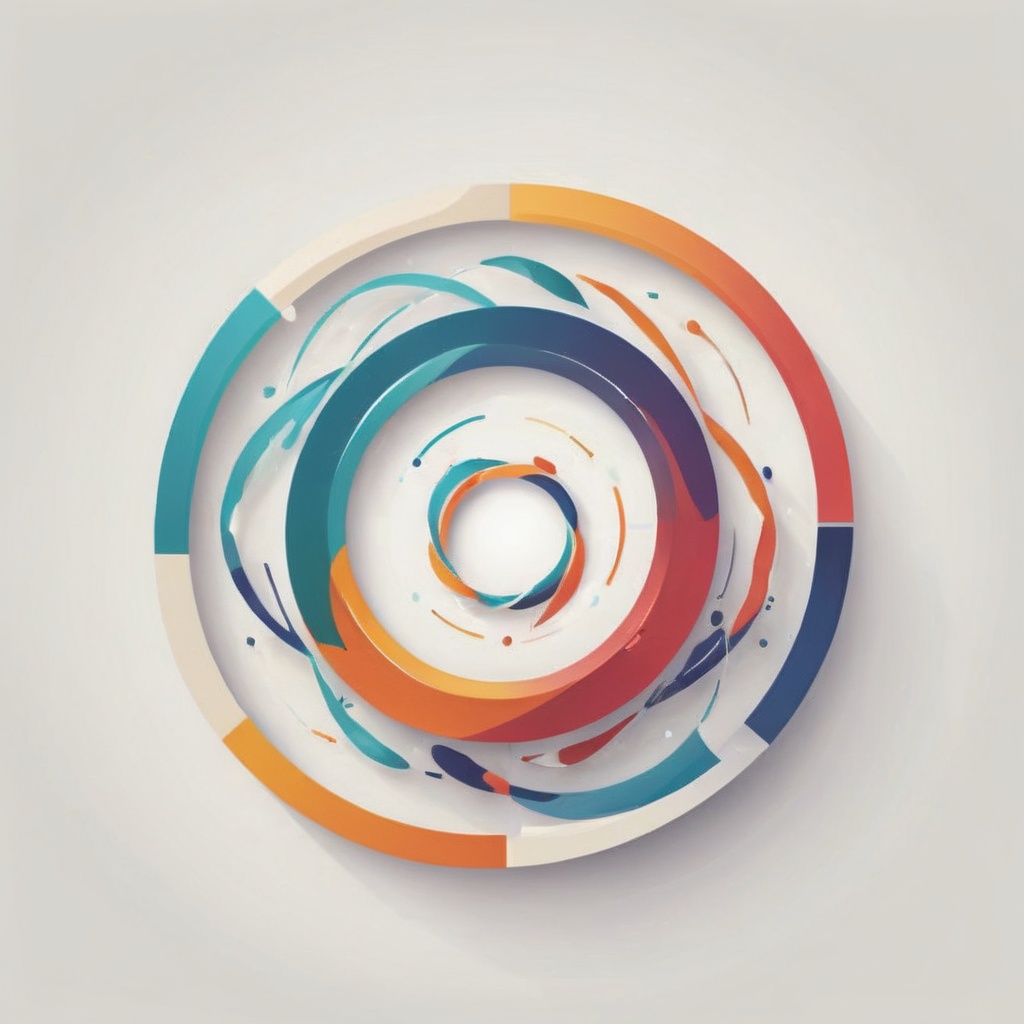 Interconnected elements embody unity and collaboration,  single object,  abstract on Tensor.Art