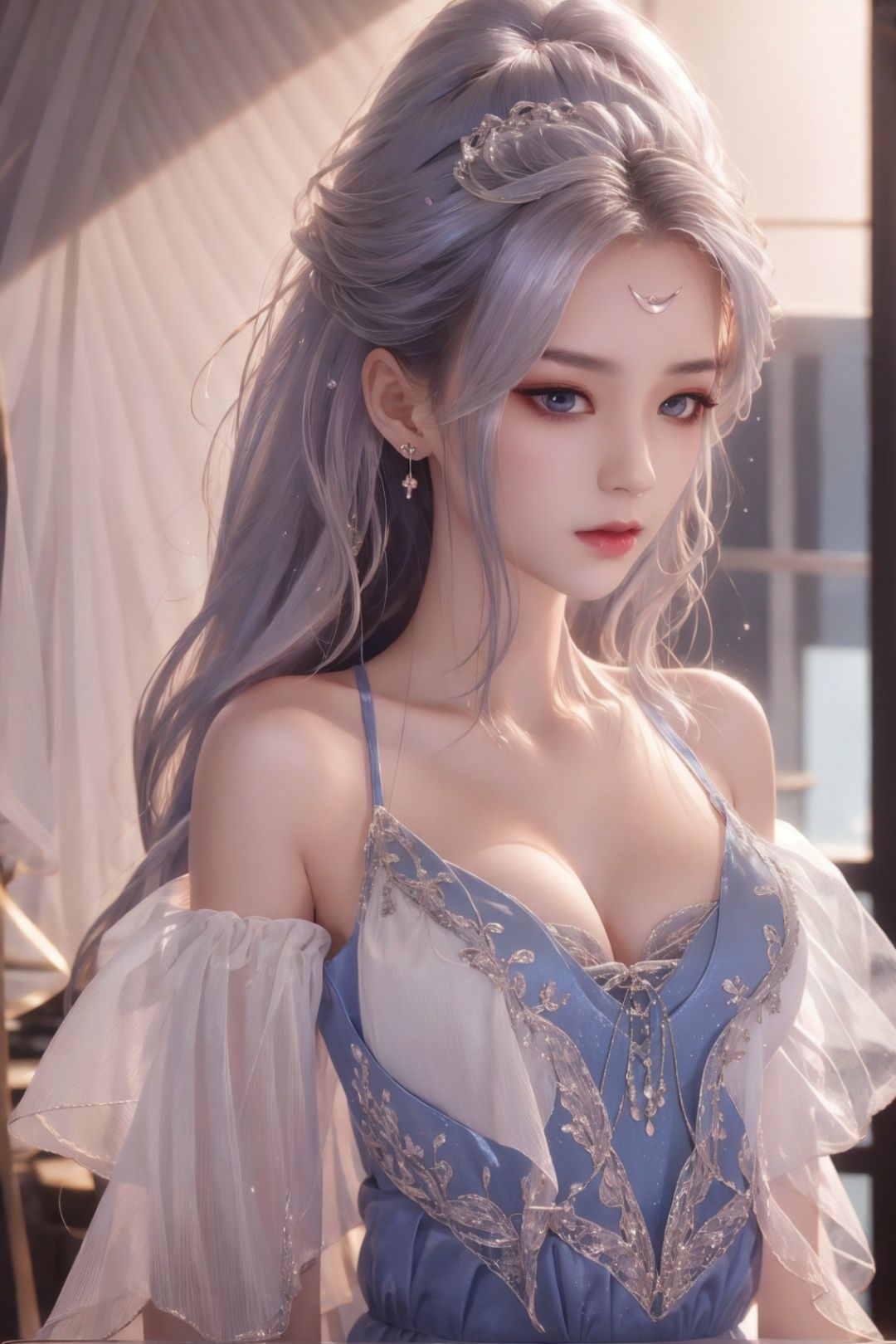 jingliu,  1girl,  white hair on Tensor.Art