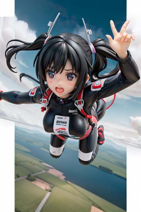1girl ,  skydiving,  scream on Tensor.Art