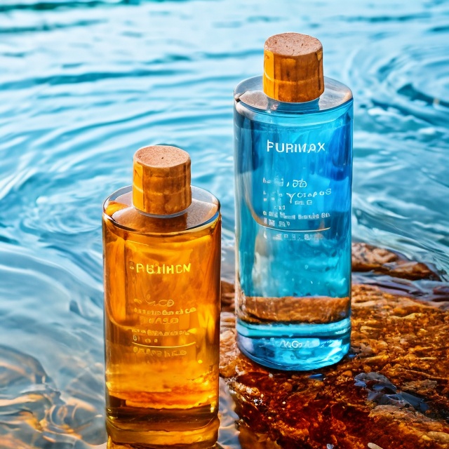 Blue (style),
RAW photo, clear bottle, water, top-down Angle, Close-up, 8k Ultra HD, SLR, Soft Lighting, High quality, film grain, Fujifilm XT3, Warm colors,