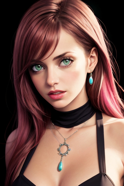 Hyperrealistic hyperdetalization professionally filigreed juicy colors realistic colored lápices de colores dibujo de una chica apasionada jazz con ojos grandes pestañas largas labios delicados busto completo enfoque en el busto.