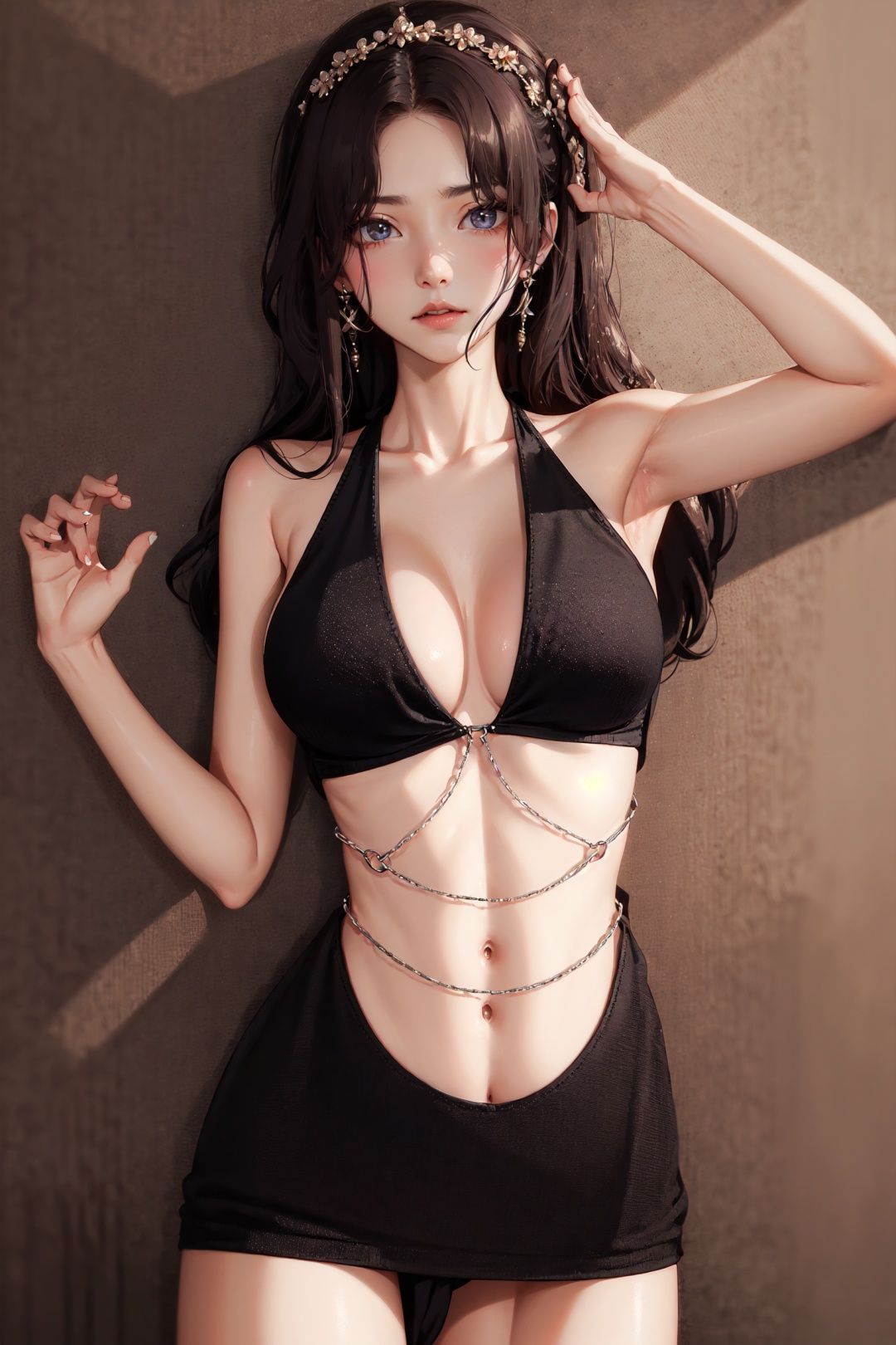 bra,  navel,  dress on Tensor.Art
