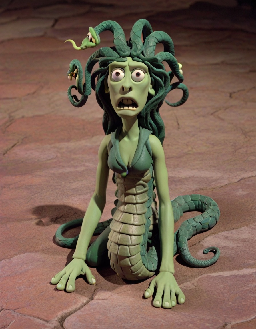claymation,  Gorgon: Snake-haired,  Petrifying on Tensor.Art