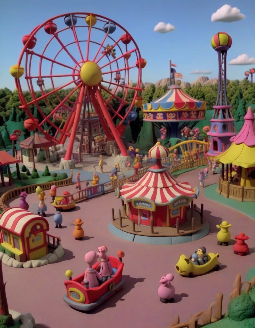 claymation,  Amusement park on Tensor.Art