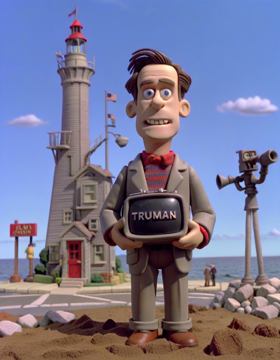 claymation,  The Truman Show - A man discovers his entire life has been a reality TV show. on Tensor.Art