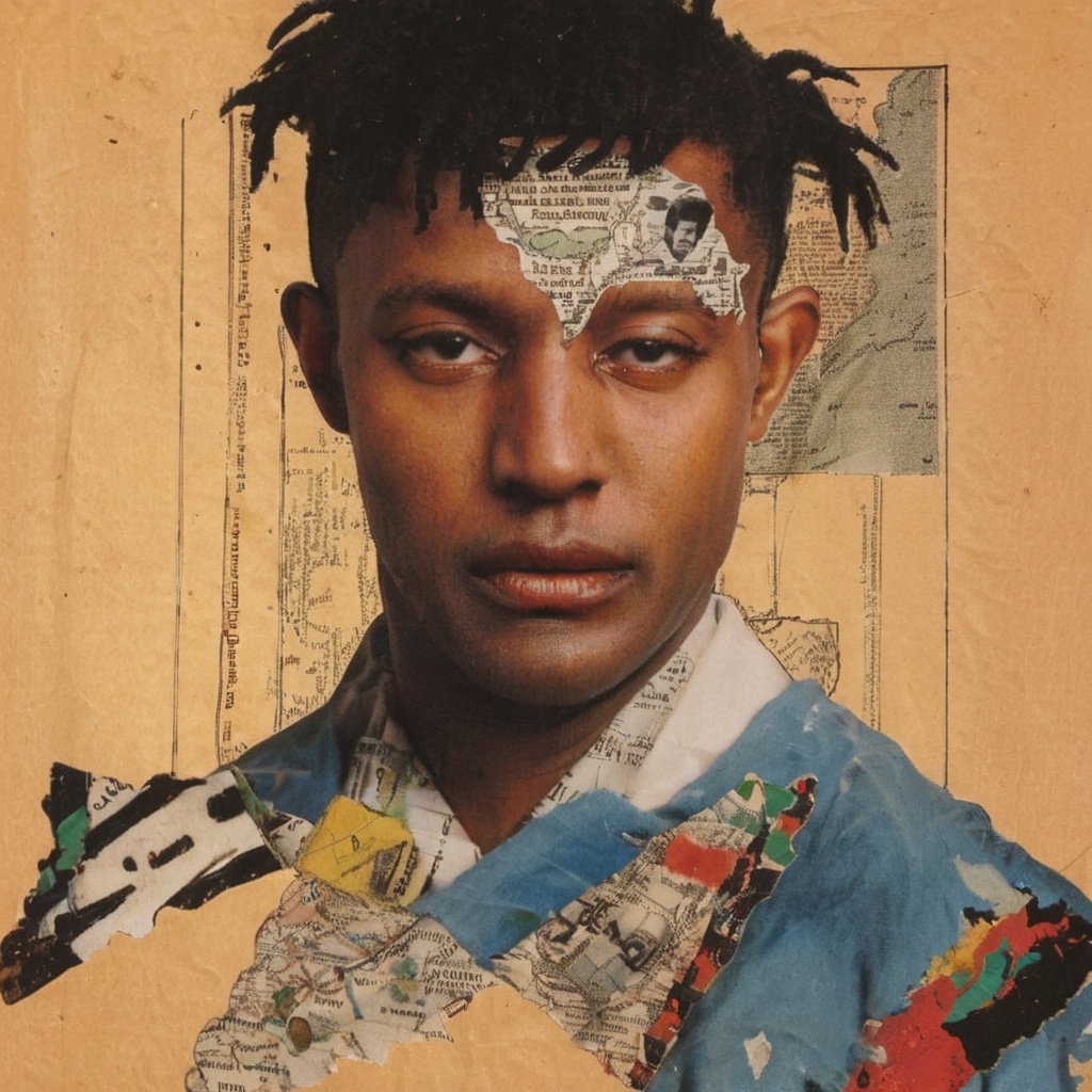 hinting at a complex and mind-bending psychological narrative. aw0k surreal collage,  by Squeak Carnwath and ,  [photograp...