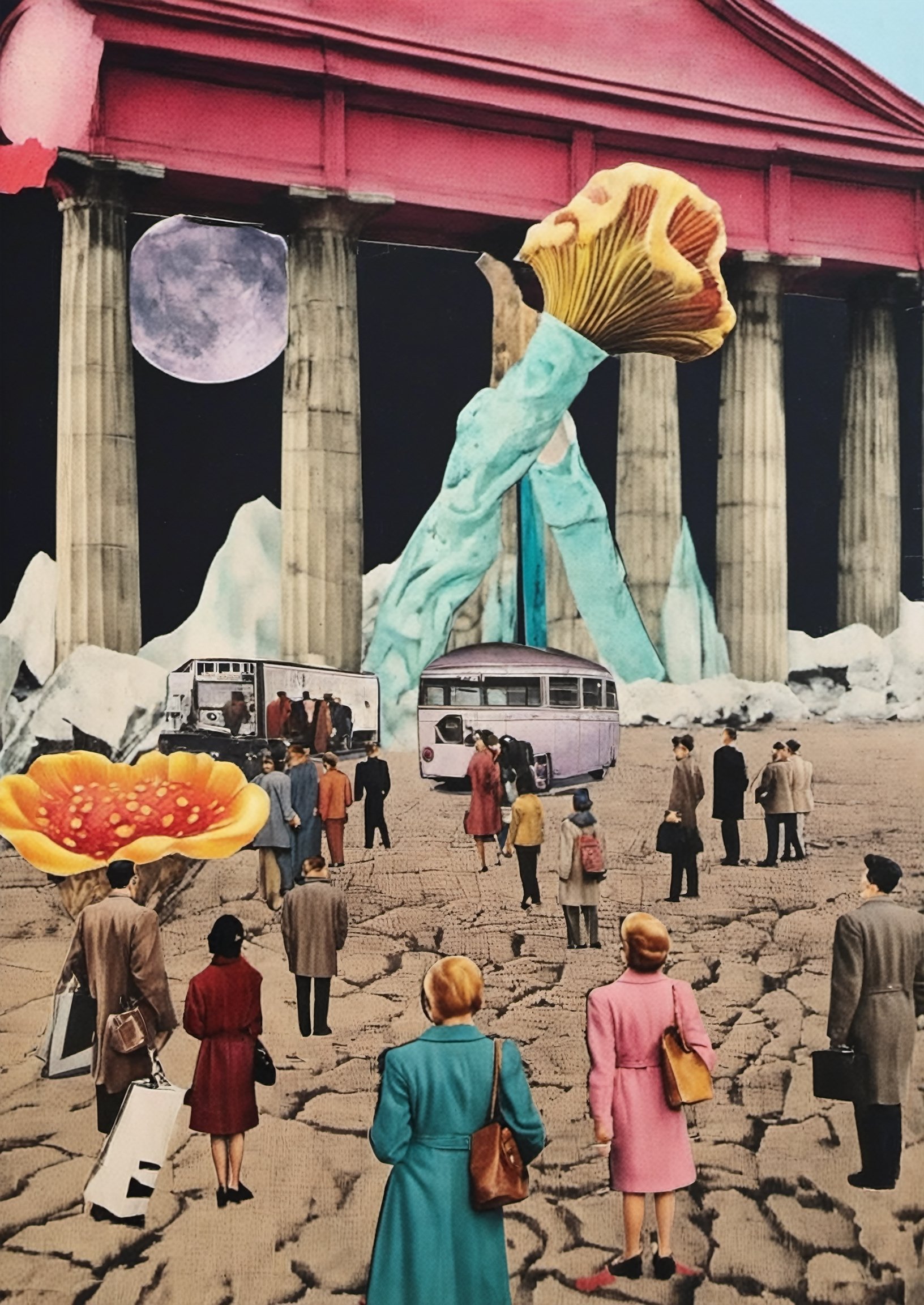 (masterpiece,  best quality),  a train station where trains are replaced by giant shoes on Tensor.Art