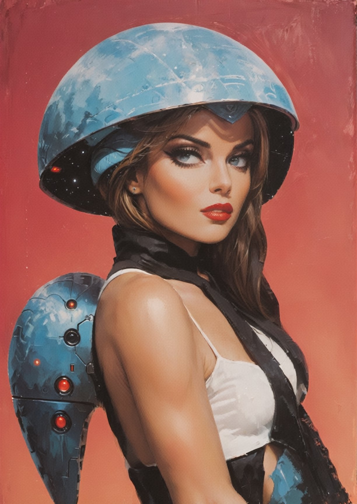 Minimalist painting of sci - fi character design,  minimal design,  psy on Tensor.Art