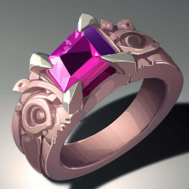 simple background,  pink jewel,  ring on Tensor.Art