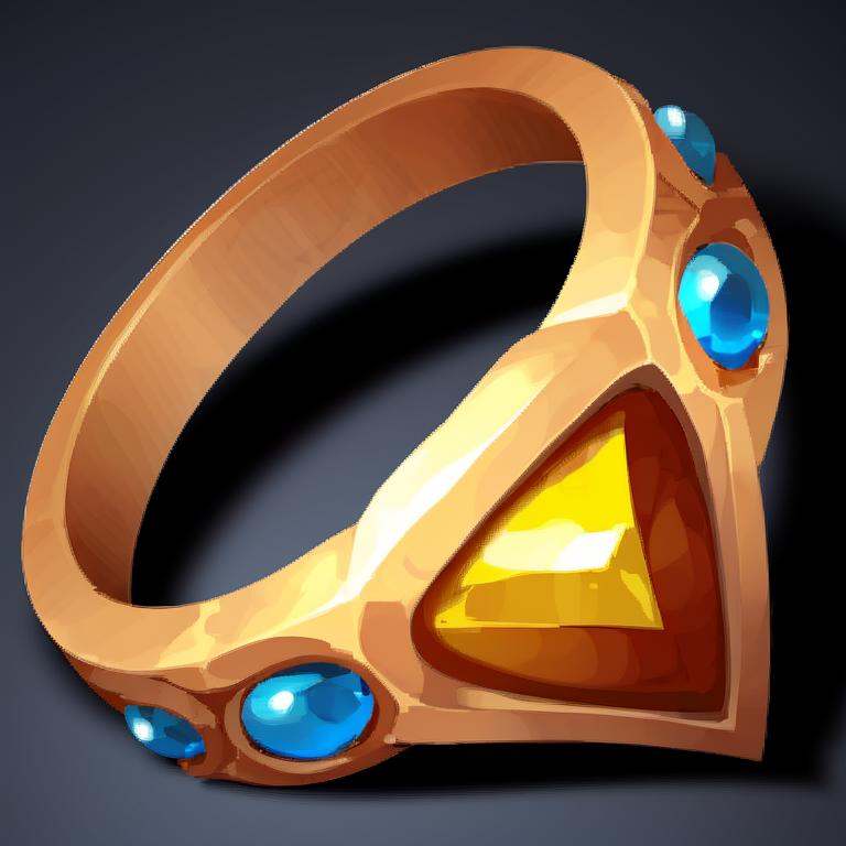 simple background,  yellow triangle jewel,  ring on Tensor.Art