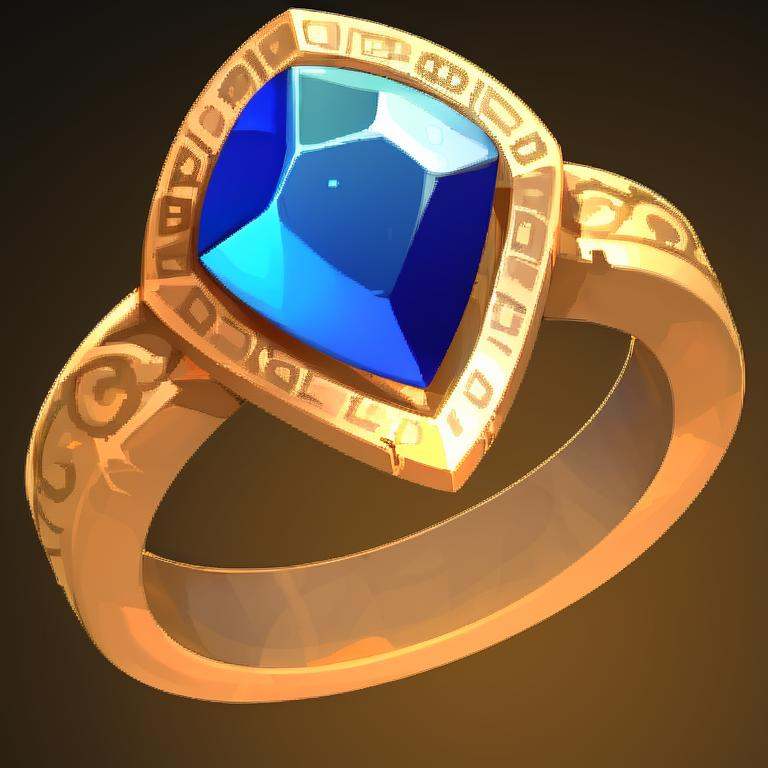 simple background,  blue gemstone,  silver ring by Citron Legacy on Tensor.Art