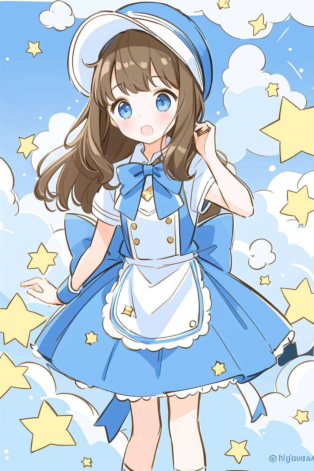 <lora:cartoon_stickers_v1_512:0.6>,1girl,