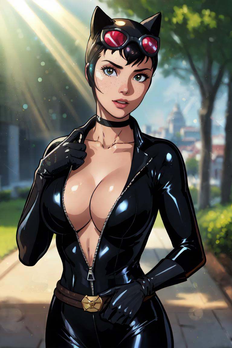 masterpiece,  best quality,  DC_catwoman_comic_cleavage on Tensor.Art