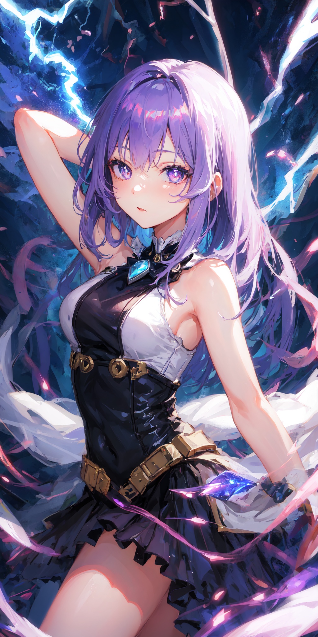 1girl,  purple hair,  symbol-shaped pupils on Tensor.Art