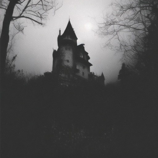 castle,  forest,  darkness on Tensor.Art