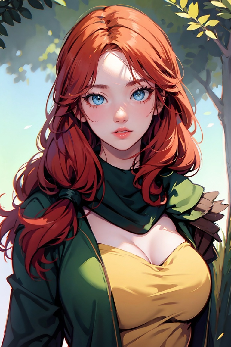 young girl,  red hair,  blue eyes on Tensor.Art