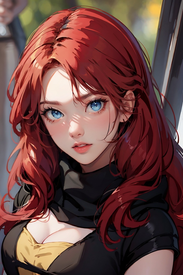 young girl,  red hair,  blue eyes on Tensor.Art