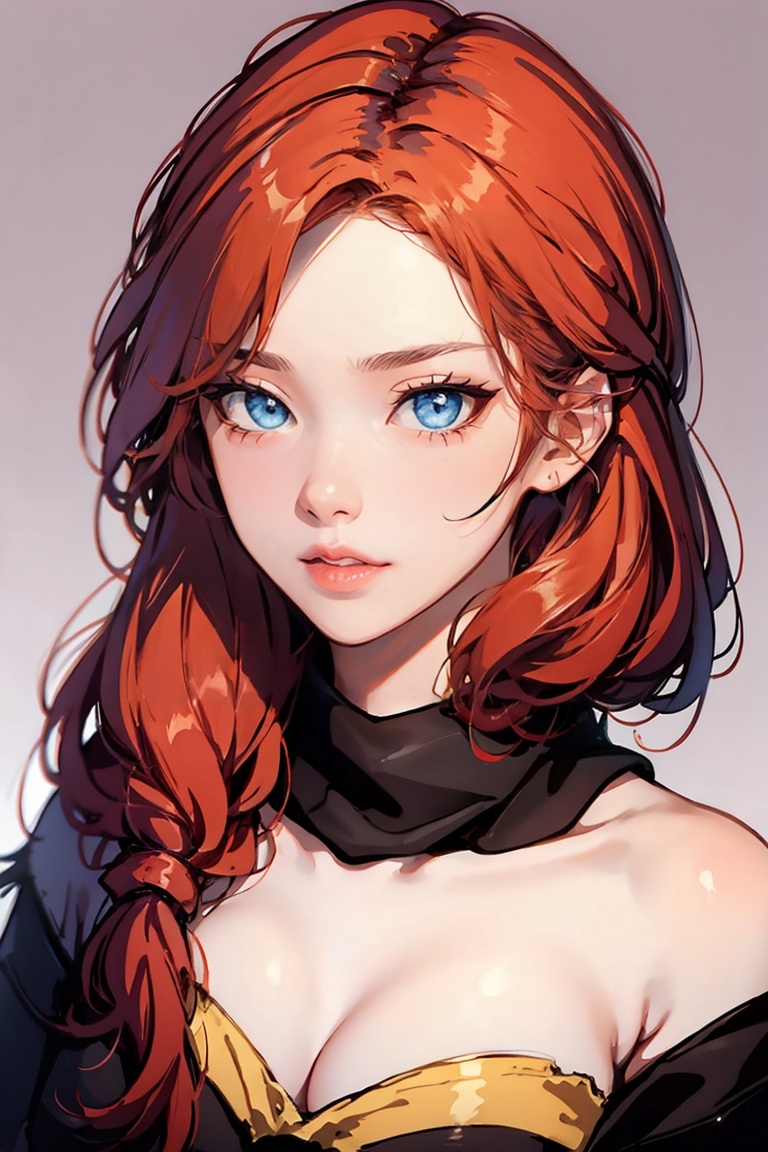 young girl,  red hair,  blue eyes on Tensor.Art