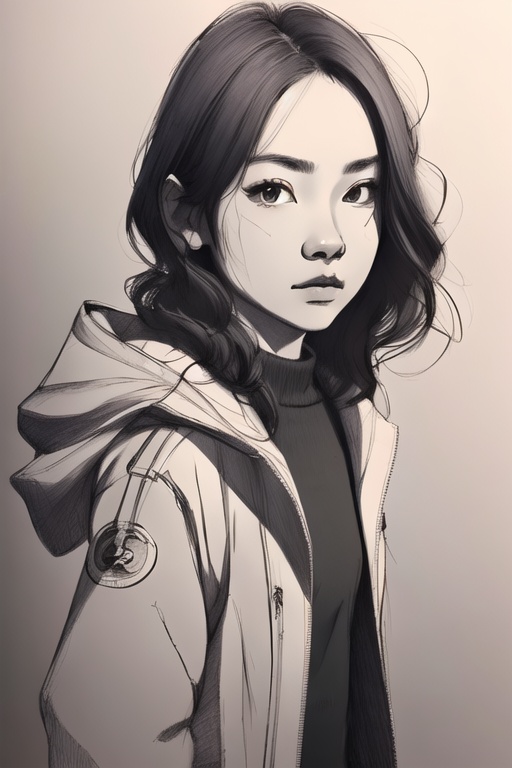 Wonder of Art and Beauty,  Ani_Uni,  Sketch drawing on Tensor.Art