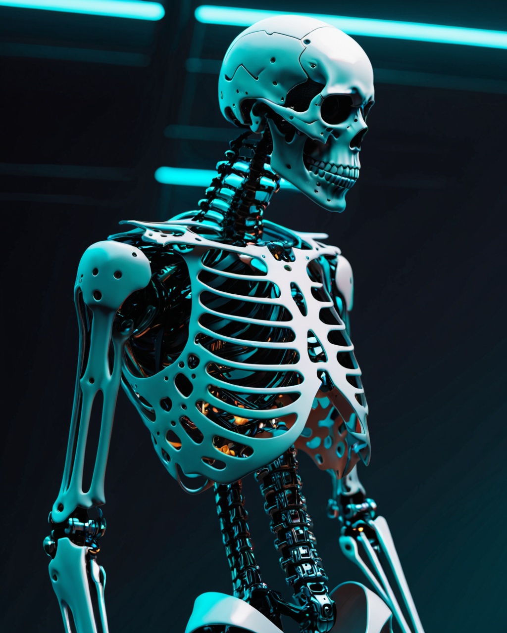 cyberpunk skeleton,  art,  nft on Tensor.Art