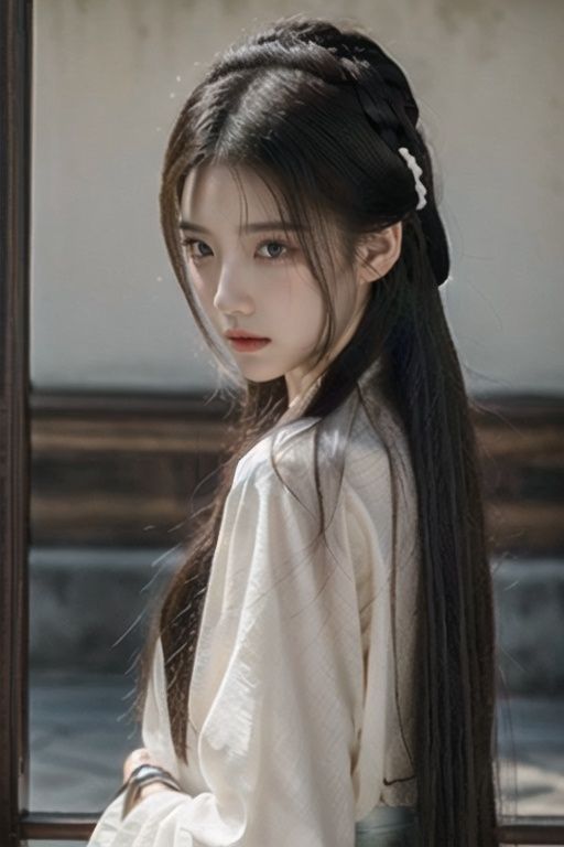  solo, highly detailed, cinematic highlight hair, (best quality), ((masterpiece)),1girl, black hair,updo, black eyes, realistic,1girl,crying emoji,tearing up,hanfu
