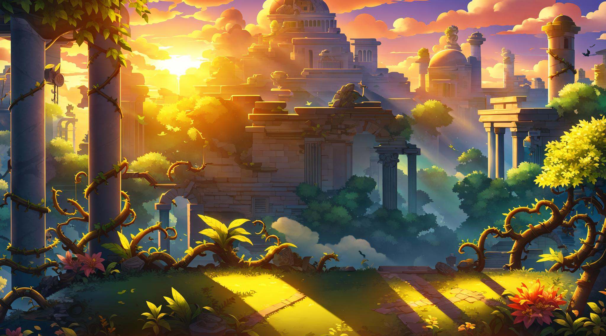 Concept art,  horizontal scenes,  horizontal line composition on Tensor.Art