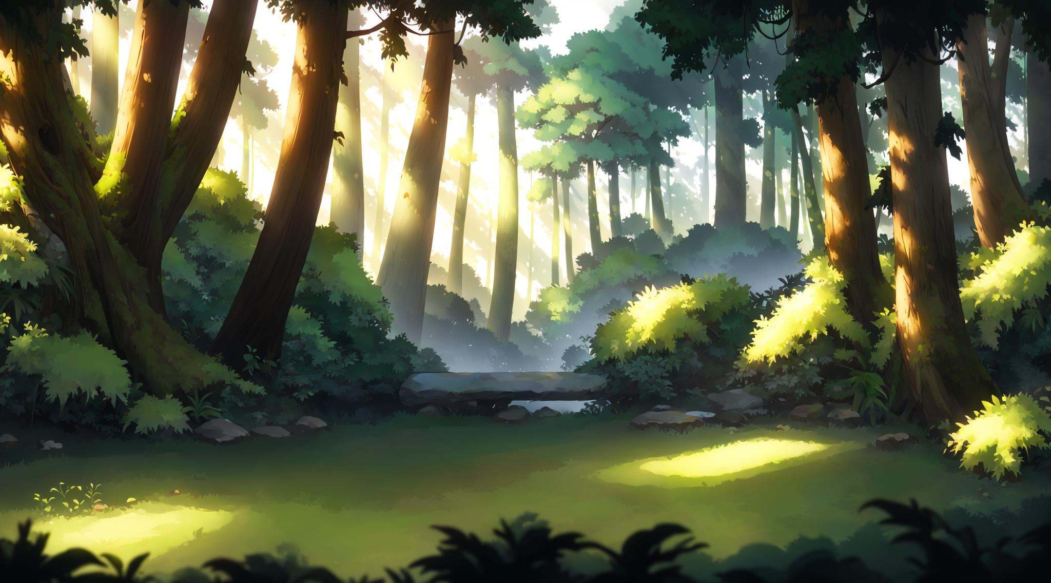 Concept art,  horizontal scenes,  horizontal line composition on Tensor.Art