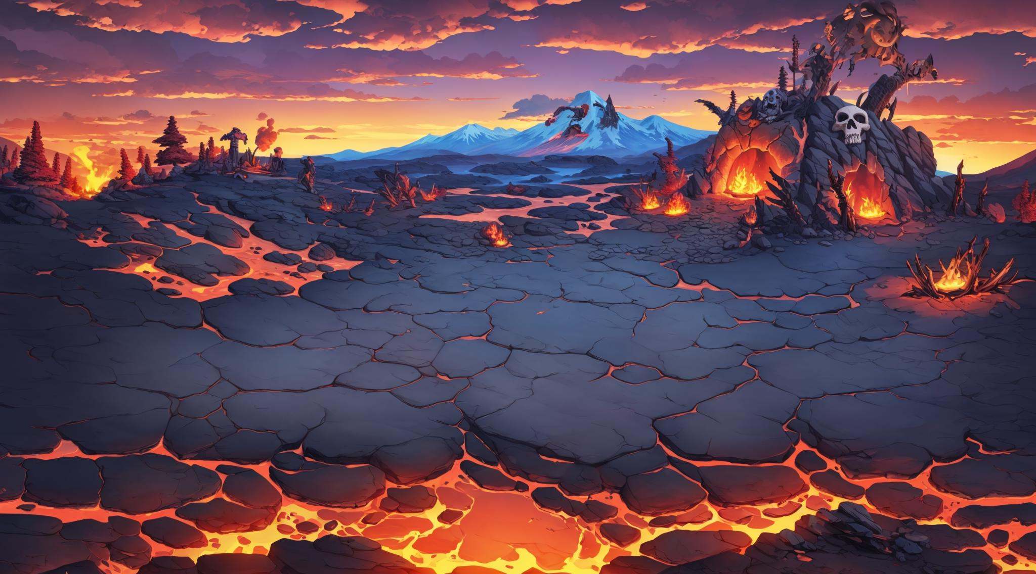 Concept art,  horizontal scenes,  horizontal line composition on Tensor.Art