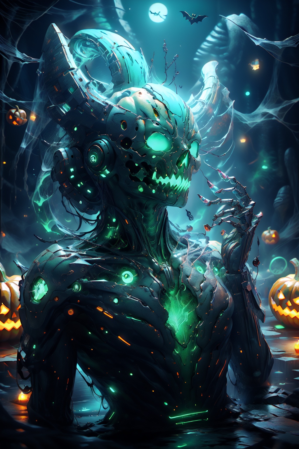 halloweentech ,  scifi,  supernatural green on Tensor.Art