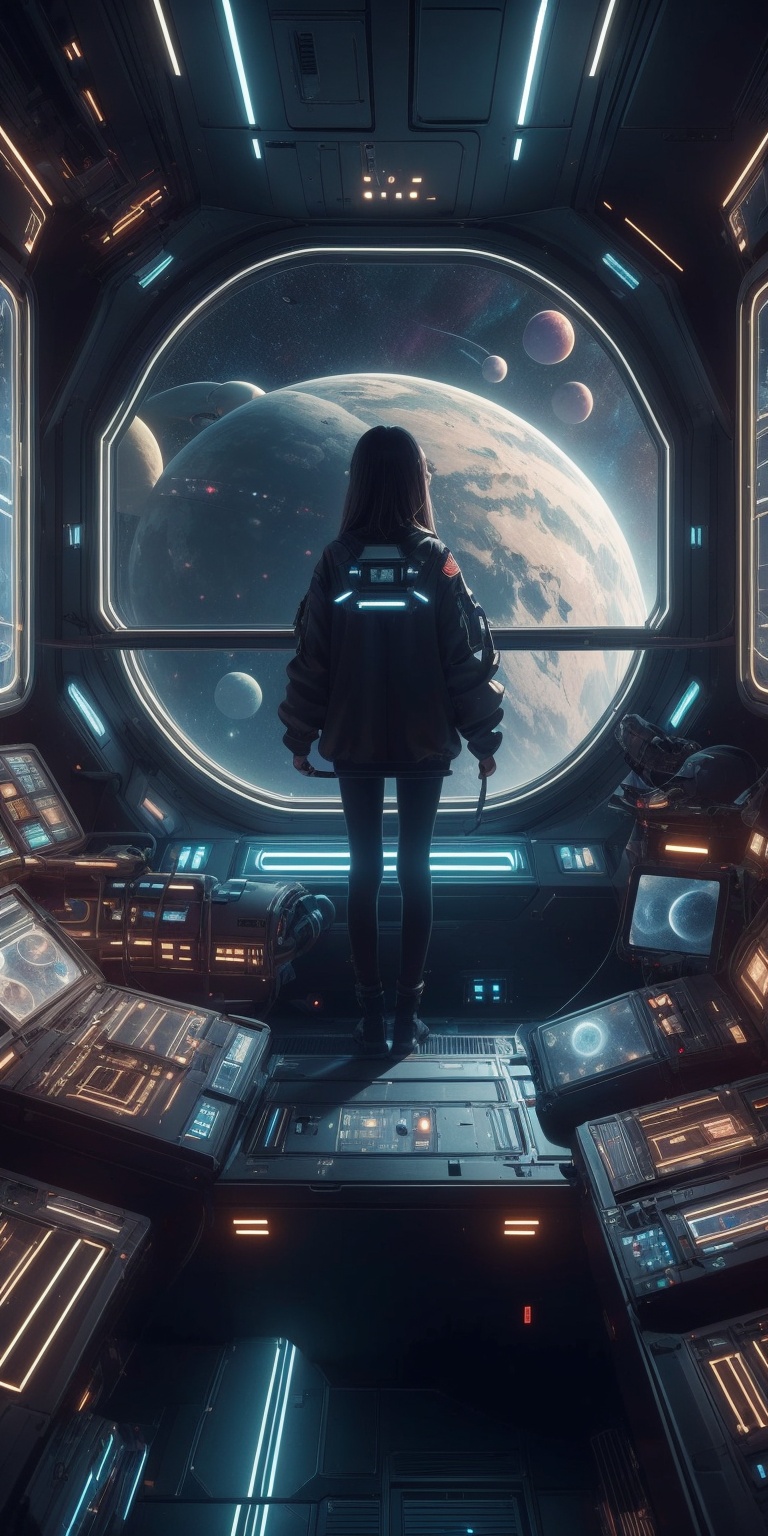 1girl,  photorealistic,  Futuristic room on Tensor.Art
