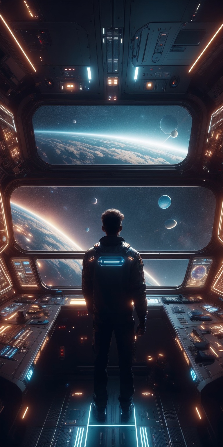 1male,  photorealistic,  Futuristic room on Tensor.Art