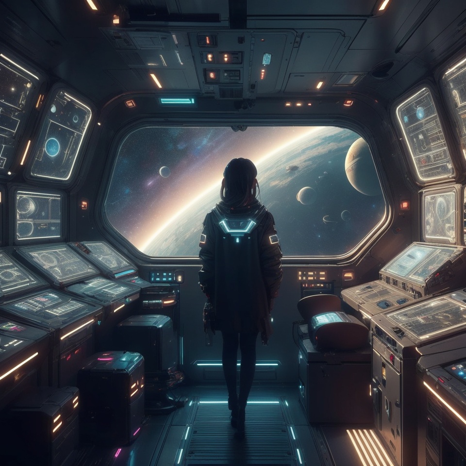 1girl,  photorealistic,  Futuristic room on Tensor.Art