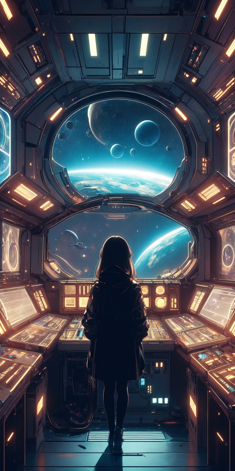 1girl,  Futuristic room,  science fiction on Tensor.Art