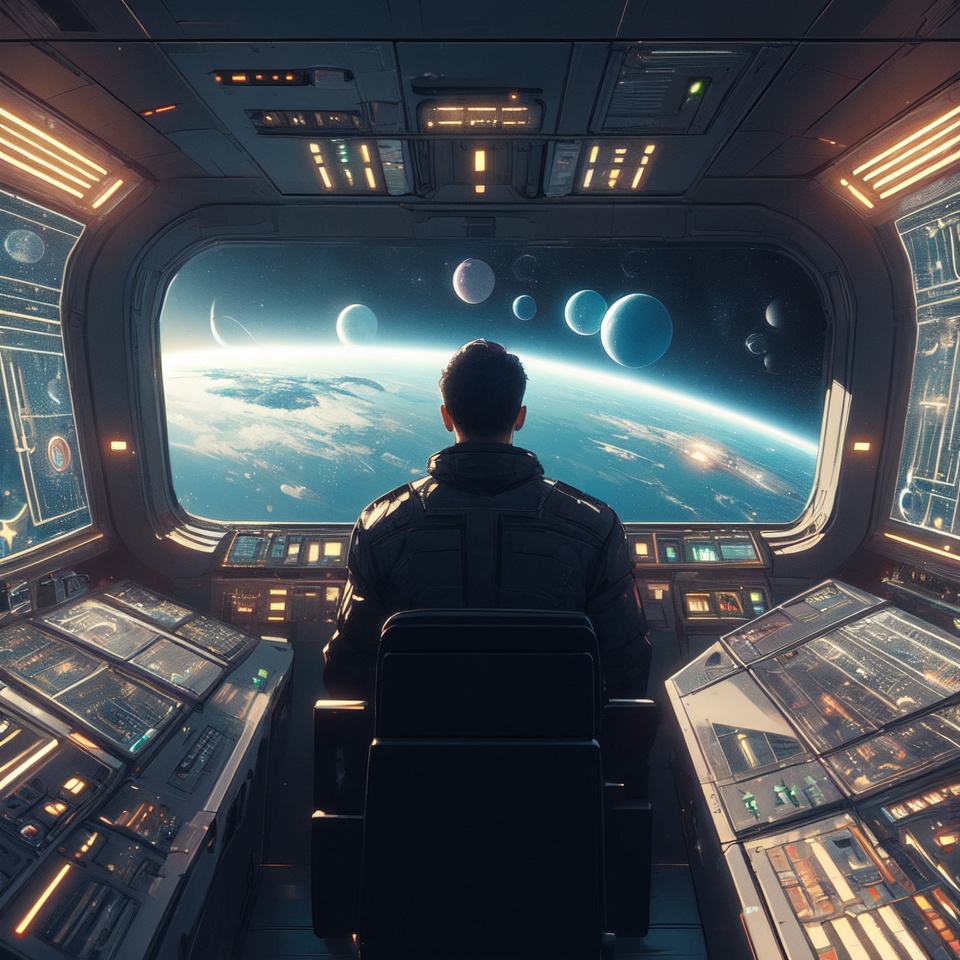 1guy,  Futuristic room,  science fiction on Tensor.Art