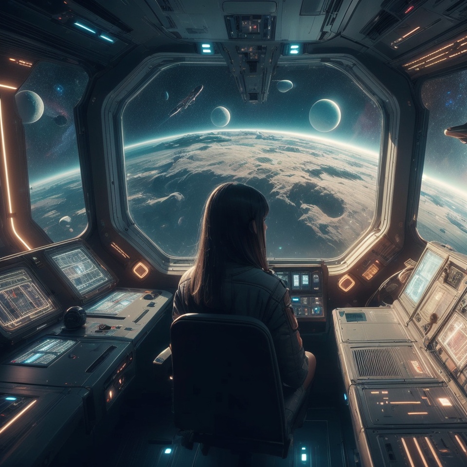 1girl,  photorealistic,  Futuristic room on Tensor.Art