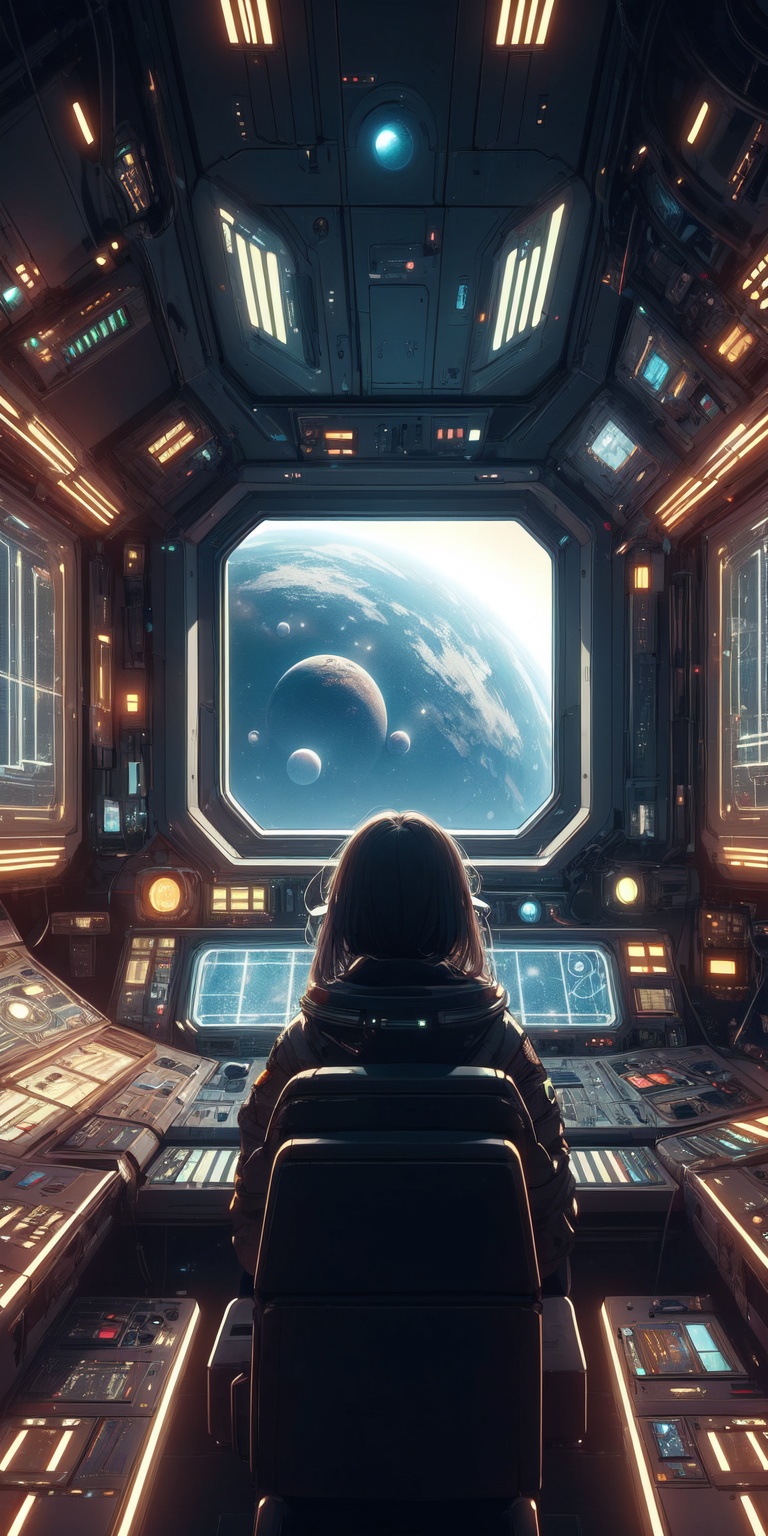 1girl,  Futuristic room,  science fiction on Tensor.Art