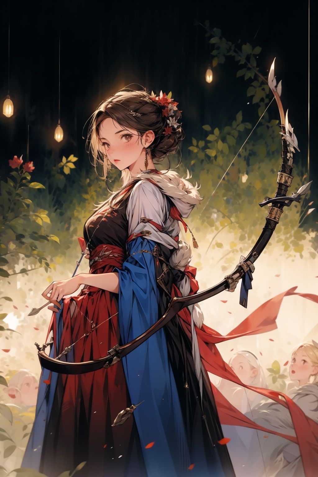  absurdres,incredibly absurdres,reality,realistic,,(solo:1.2),1girl,(full_shot:1.2),Bow archery,bow,archer,(bow:1.2)
