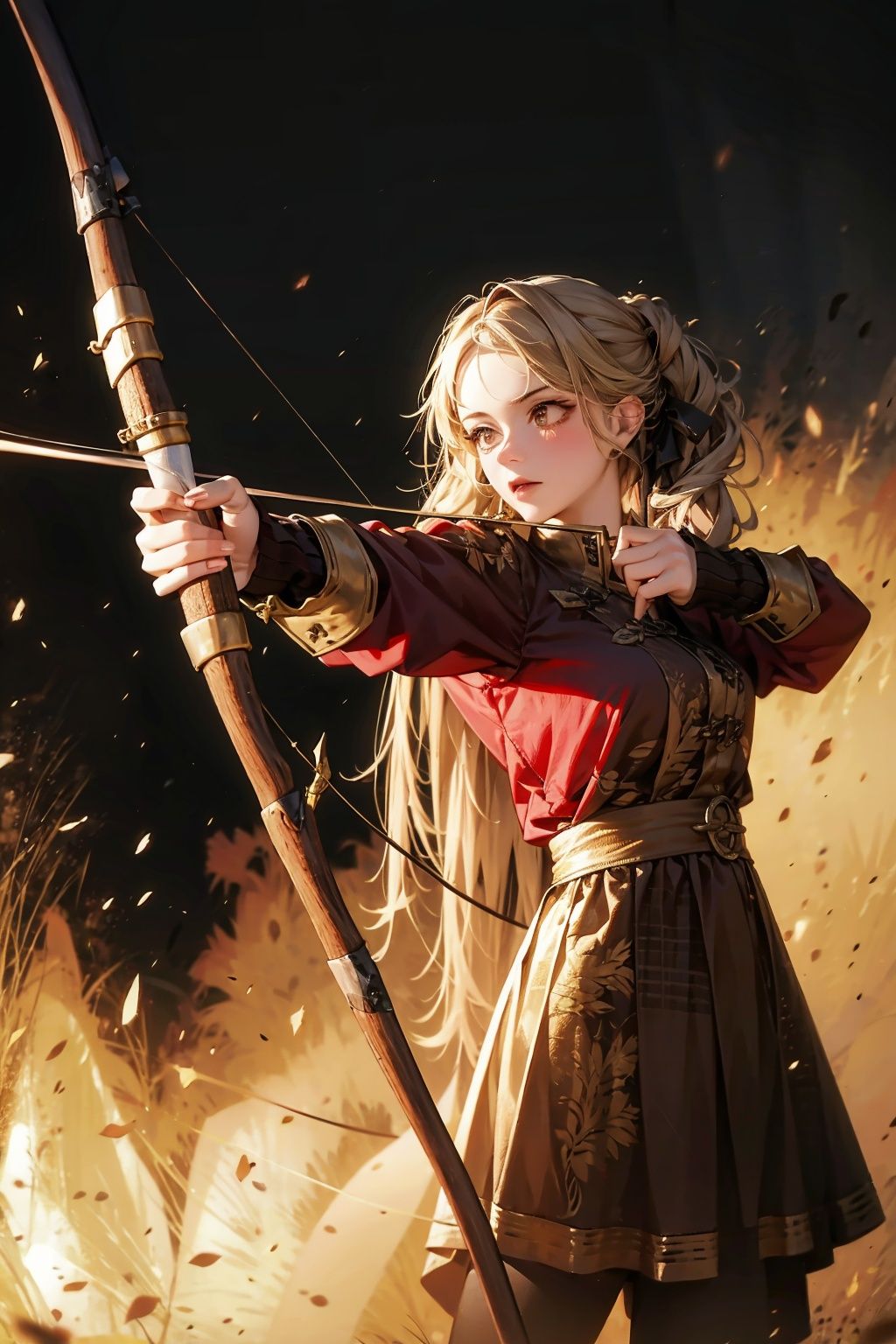  absurdres,incredibly absurdres,reality,realistic,,(solo:1.2),1girl,(full_shot:1.2),Bow archery,bow,archer,(bow:1.2)