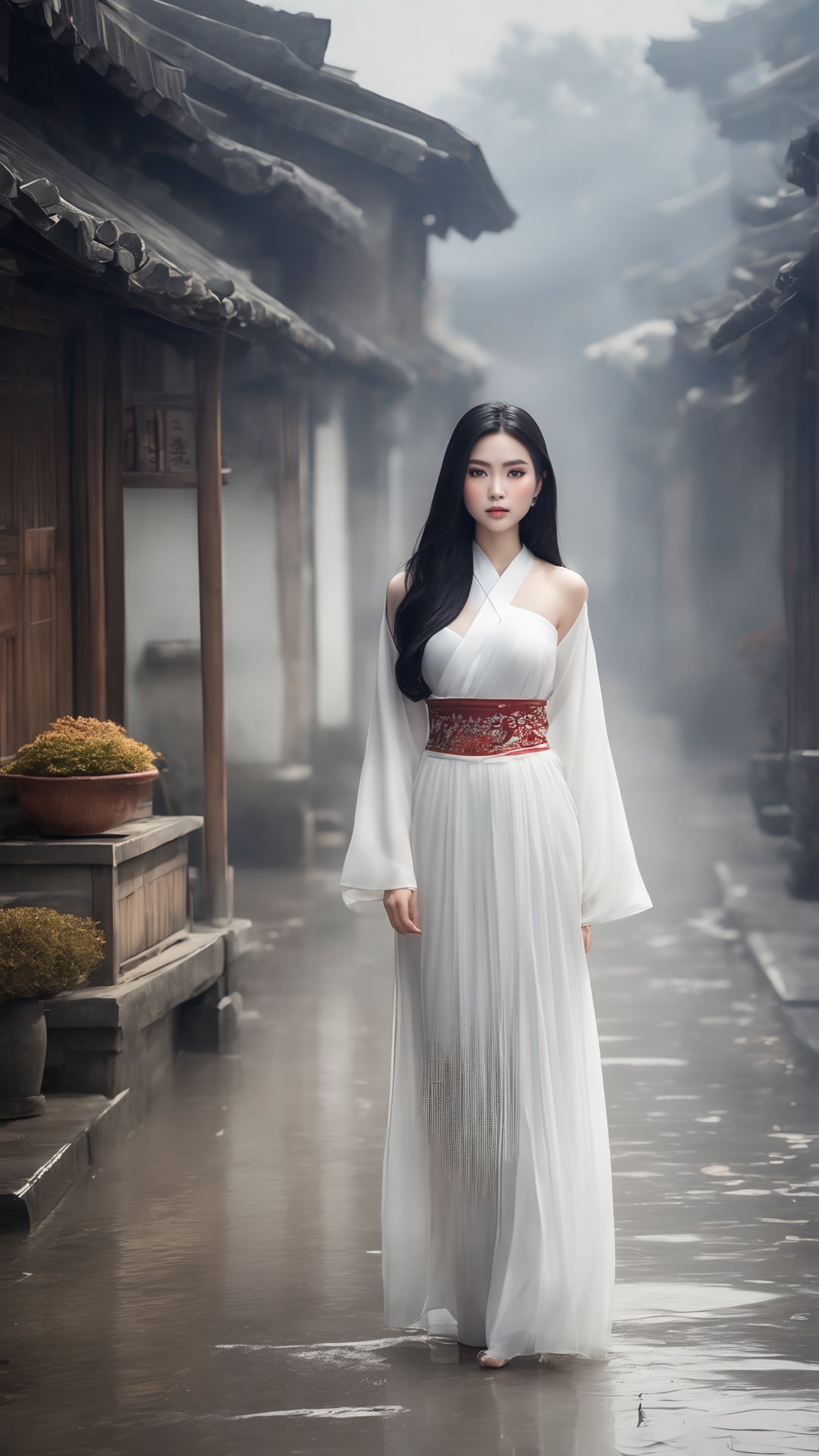 Beautiful woman with glasses,  long black hair,  perfect figure on Tensor.Art