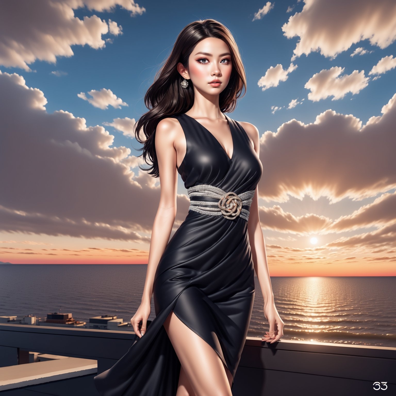 ((Full-Body)),  1female hot model,  black hair on Tensor.Art
