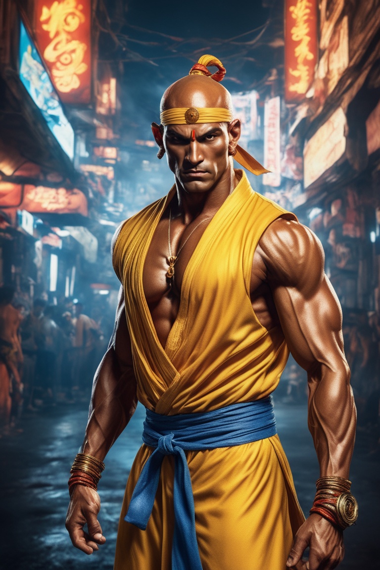 (best quality),  (masterpiece),  Experience the beauty of the (Street Fighter game) through this (stunning photorealistic)...